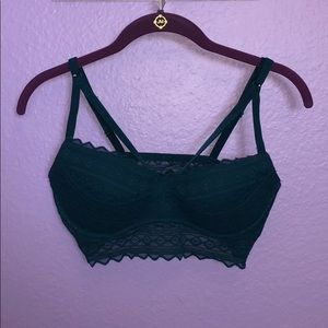 PINK Lace Strappy Bralette, LARGE